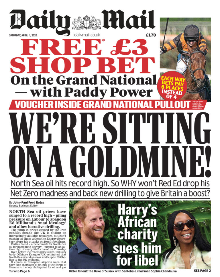 Daily Mail 11 April 2026 Daily Mail Kitap Kapağı