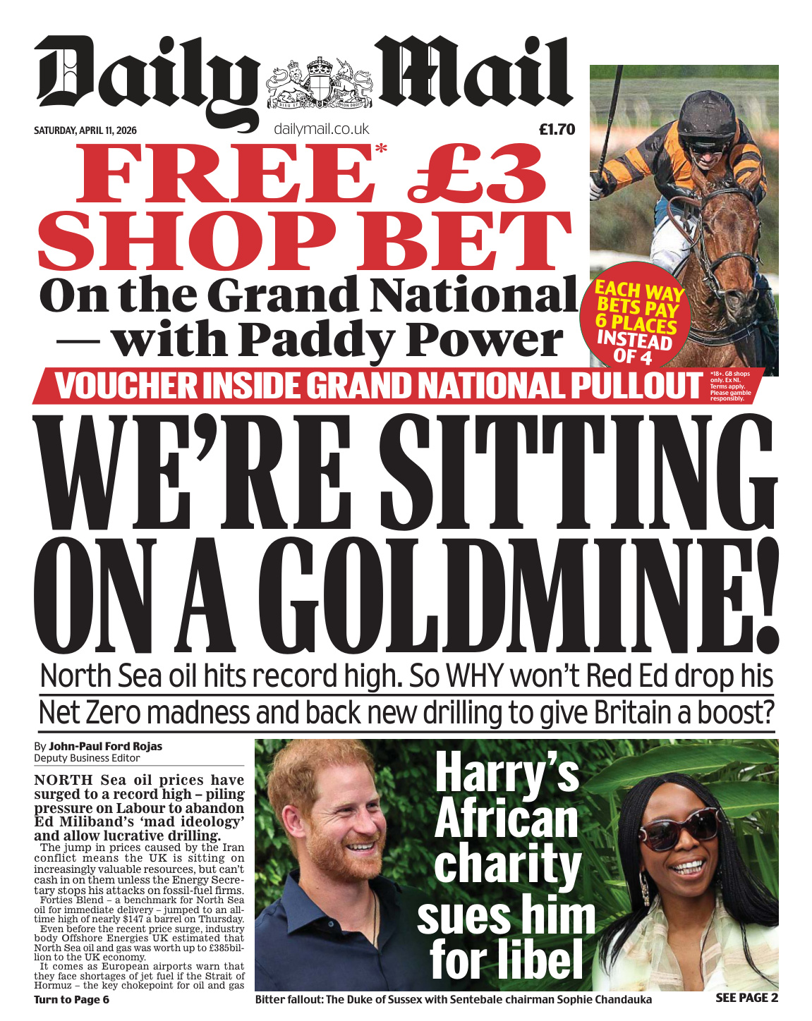 Daily Mail 11 April 2026 Daily Mail Kitap Kapağı