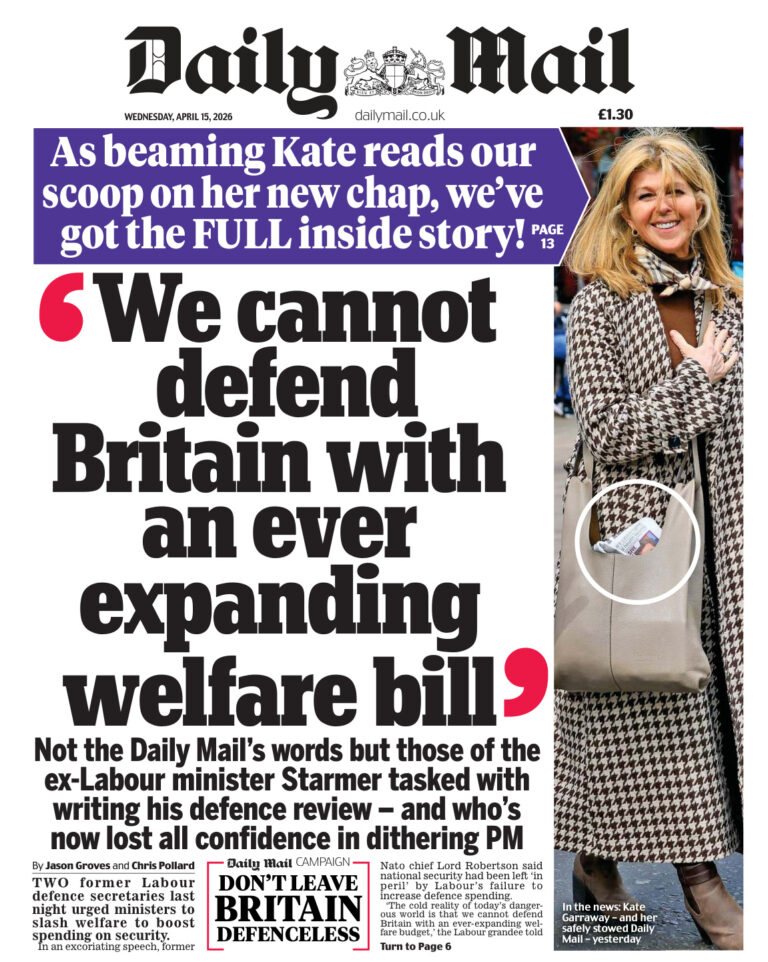 Daily Mail 15 April 2026 Daily Mail Kitap Kapağı