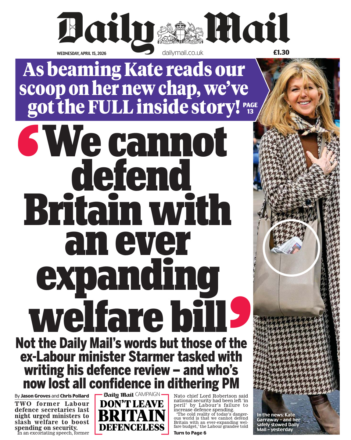 Daily Mail 15 April 2026 Daily Mail Kitap Kapağı