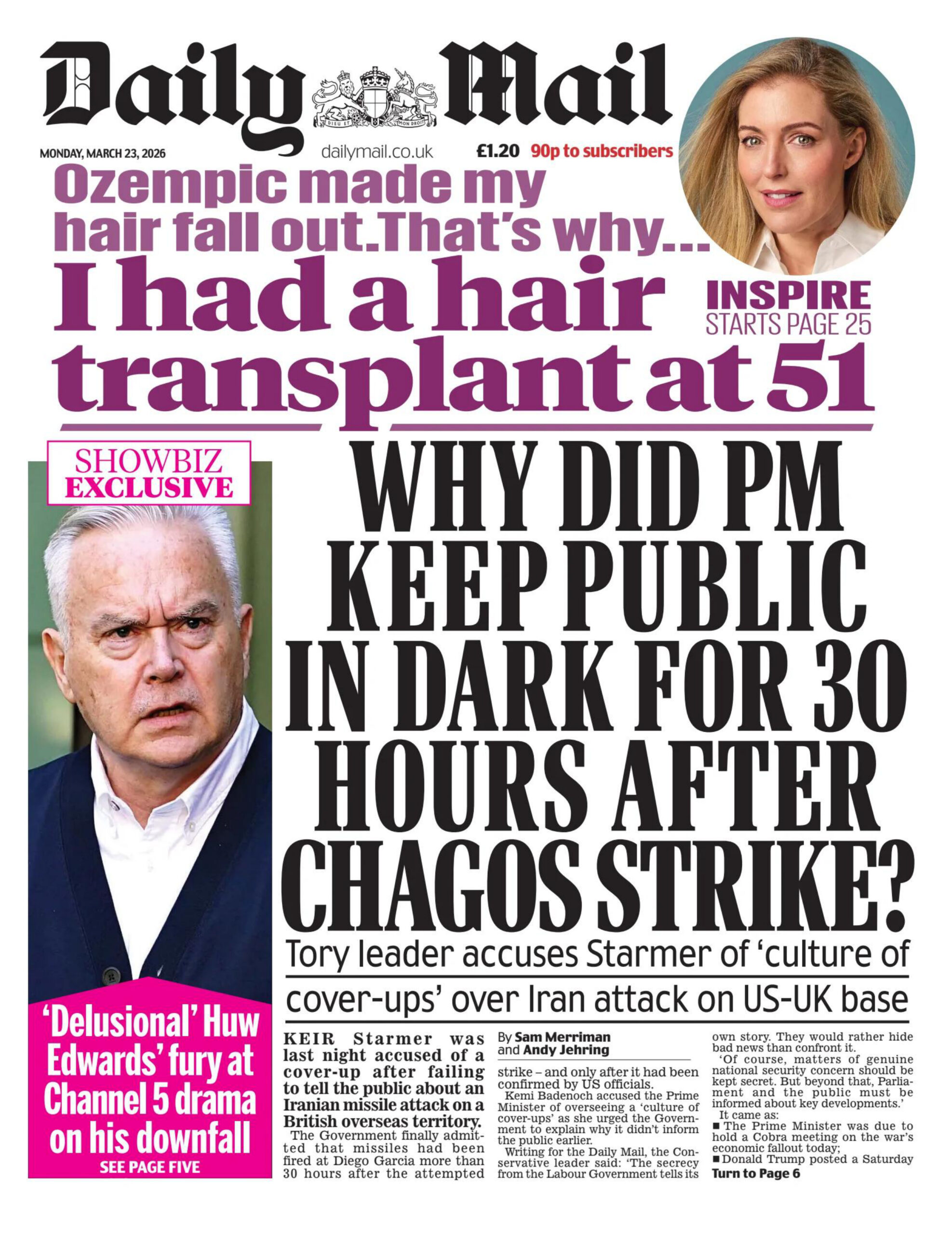 Daily Mail 23 March 2026 Daily Mail Kitap Kapağı