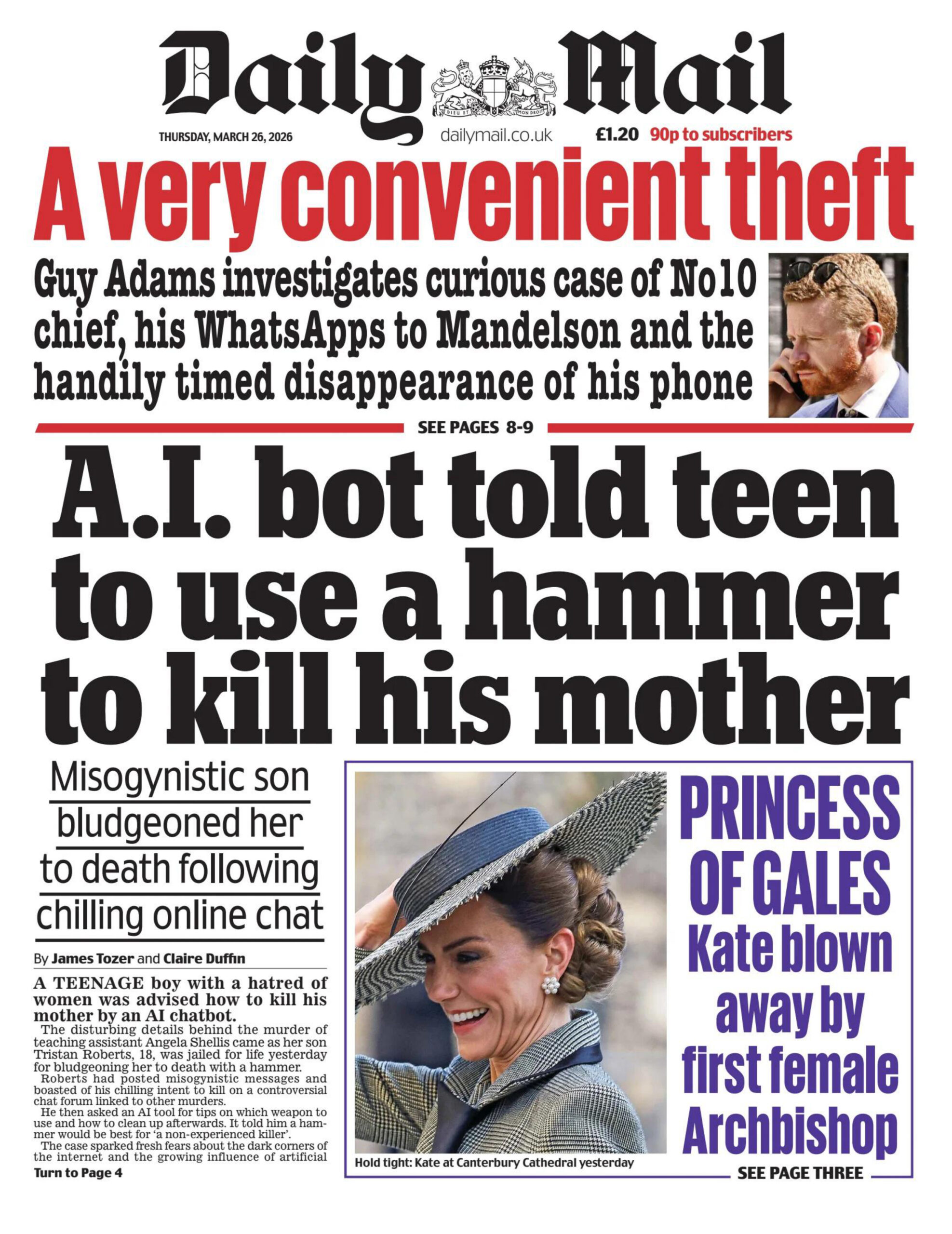 Daily Mail 26 March 2026 Daily Mail Kitap Kapağı