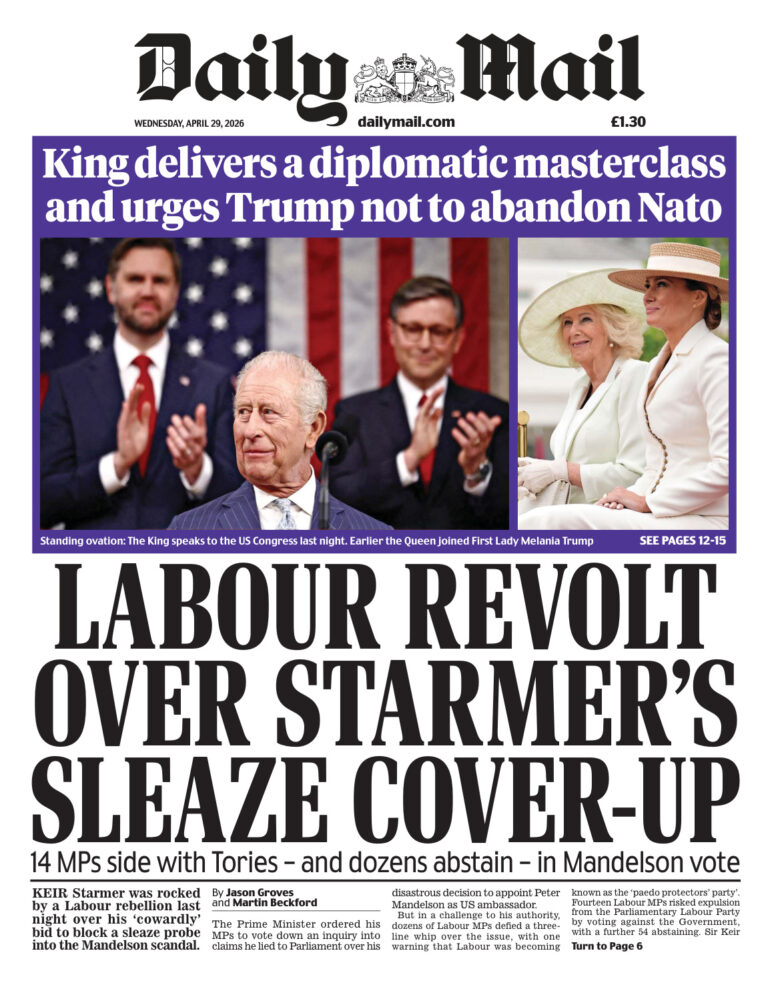 Daily Mail 29 April 2026 Daily Mail Kitap Kapağı