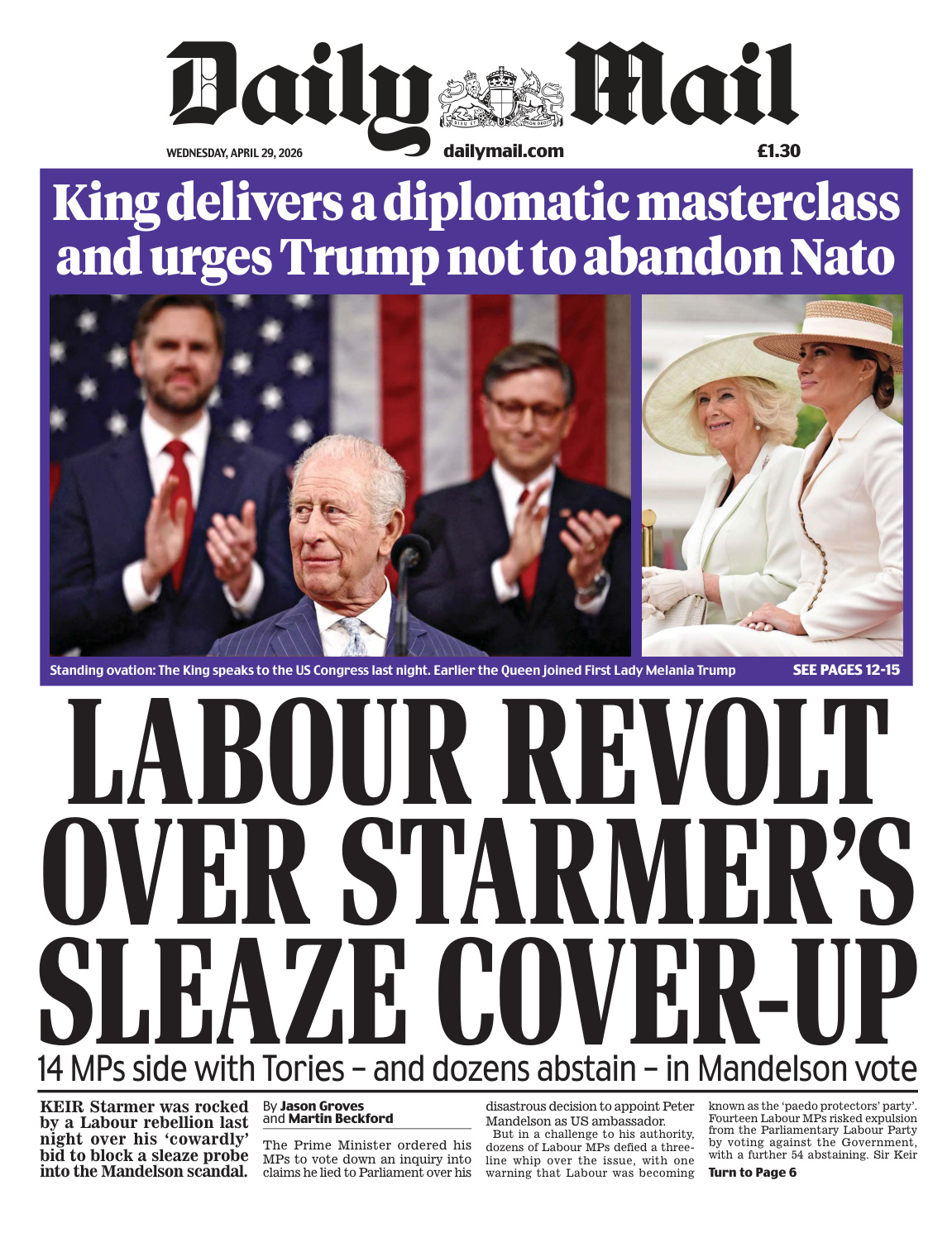 Daily Mail 29 April 2026 Daily Mail Kitap Kapağı