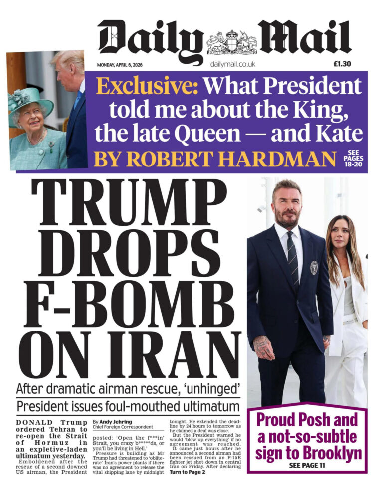 Daily Mail 6 April 2026 Daily Mail Kitap Kapağı