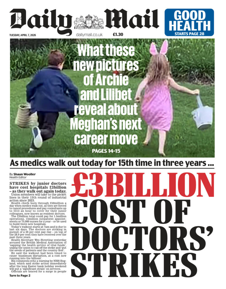 Daily Mail 7 April 2026 Daily Mail Kitap Kapağı