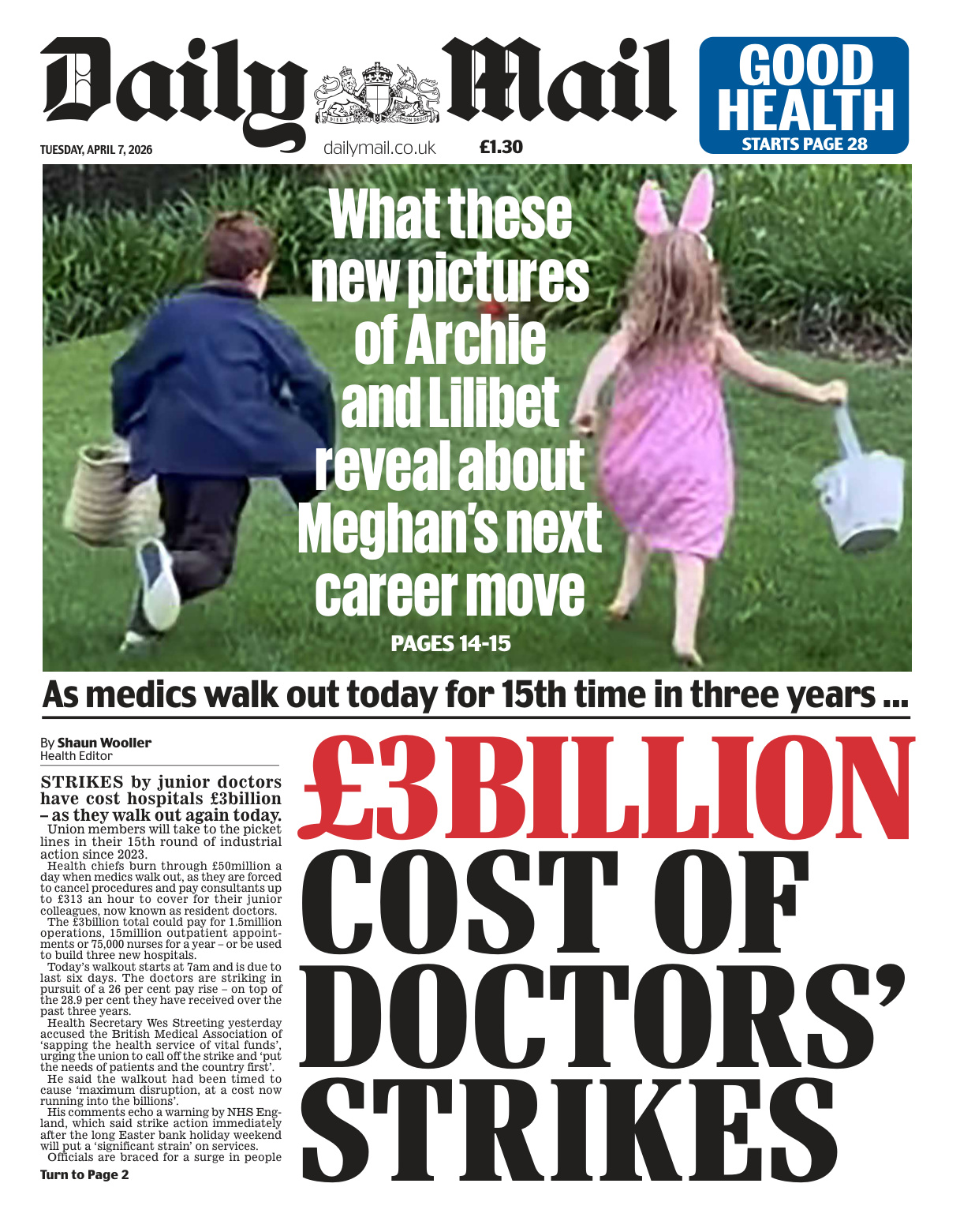 Daily Mail 7 April 2026 Daily Mail Kitap Kapağı