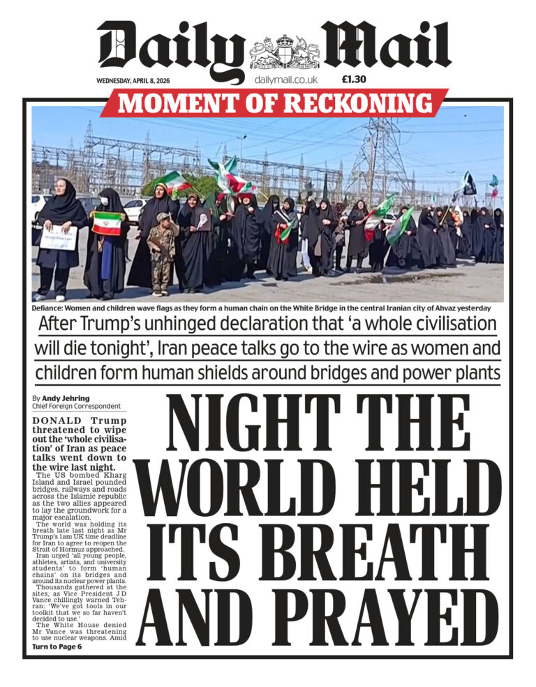 Daily Mail 8 April 2026 Daily Mail Kitap Kapağı