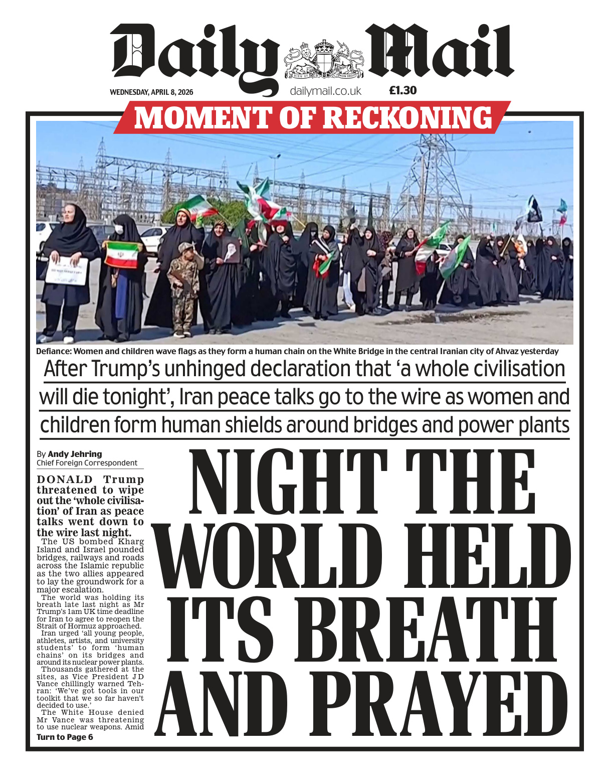 Daily Mail 8 April 2026 Daily Mail Kitap Kapağı