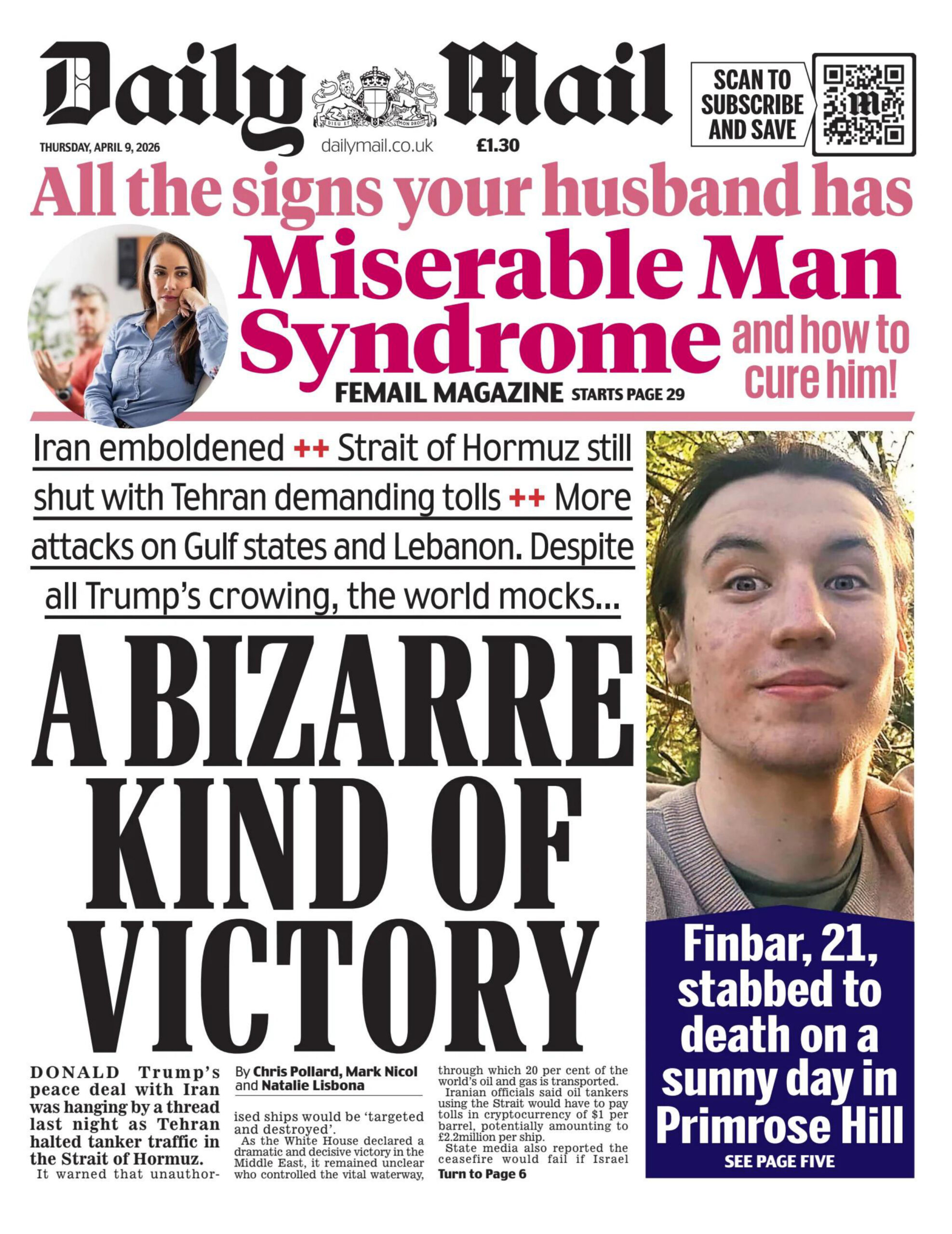 Daily Mail 9 April 2026 Daily Mail Kitap Kapağı