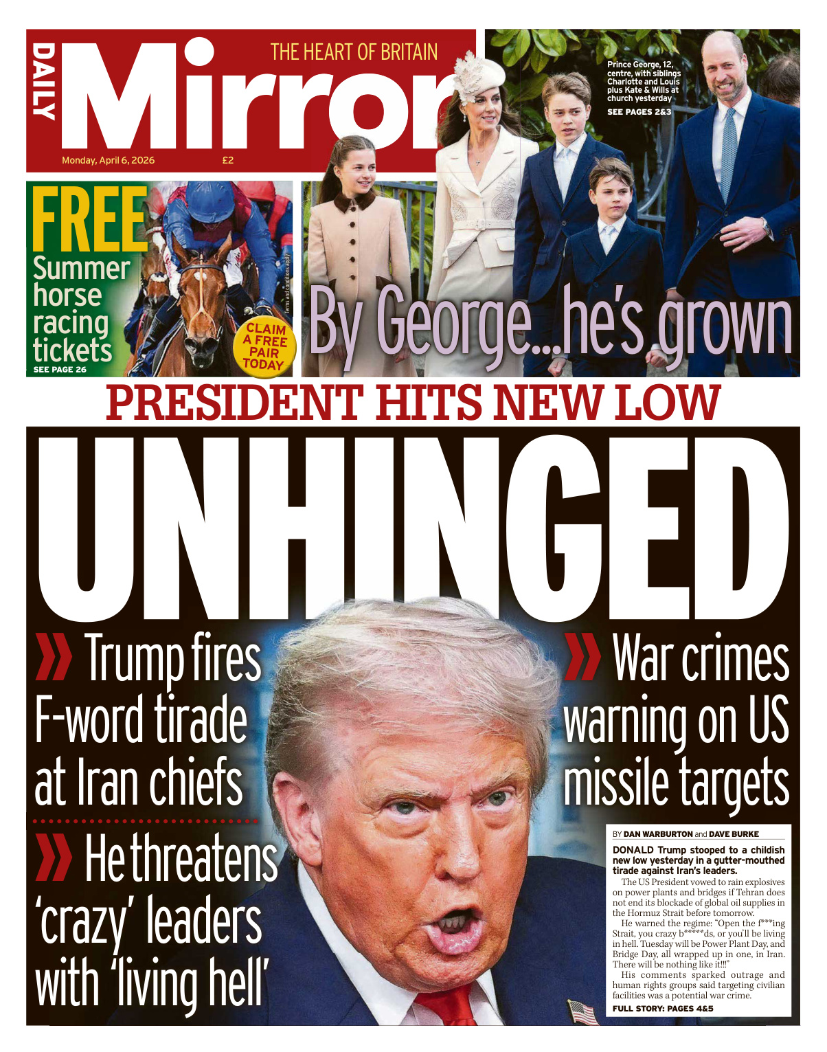 Daily Mirror April 06 2026 Daily Mirror Kitap Kapağı