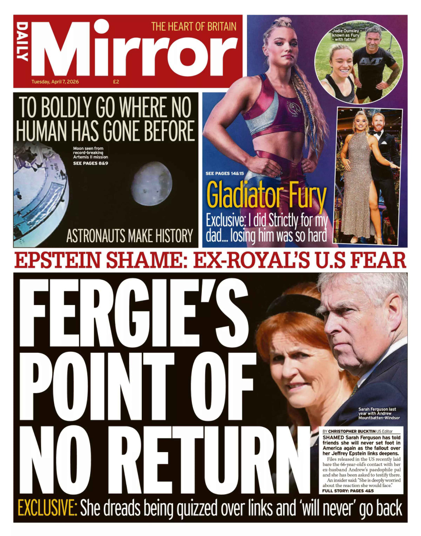 Daily Mirror April 07 2026 Daily Mirror Kitap Kapağı