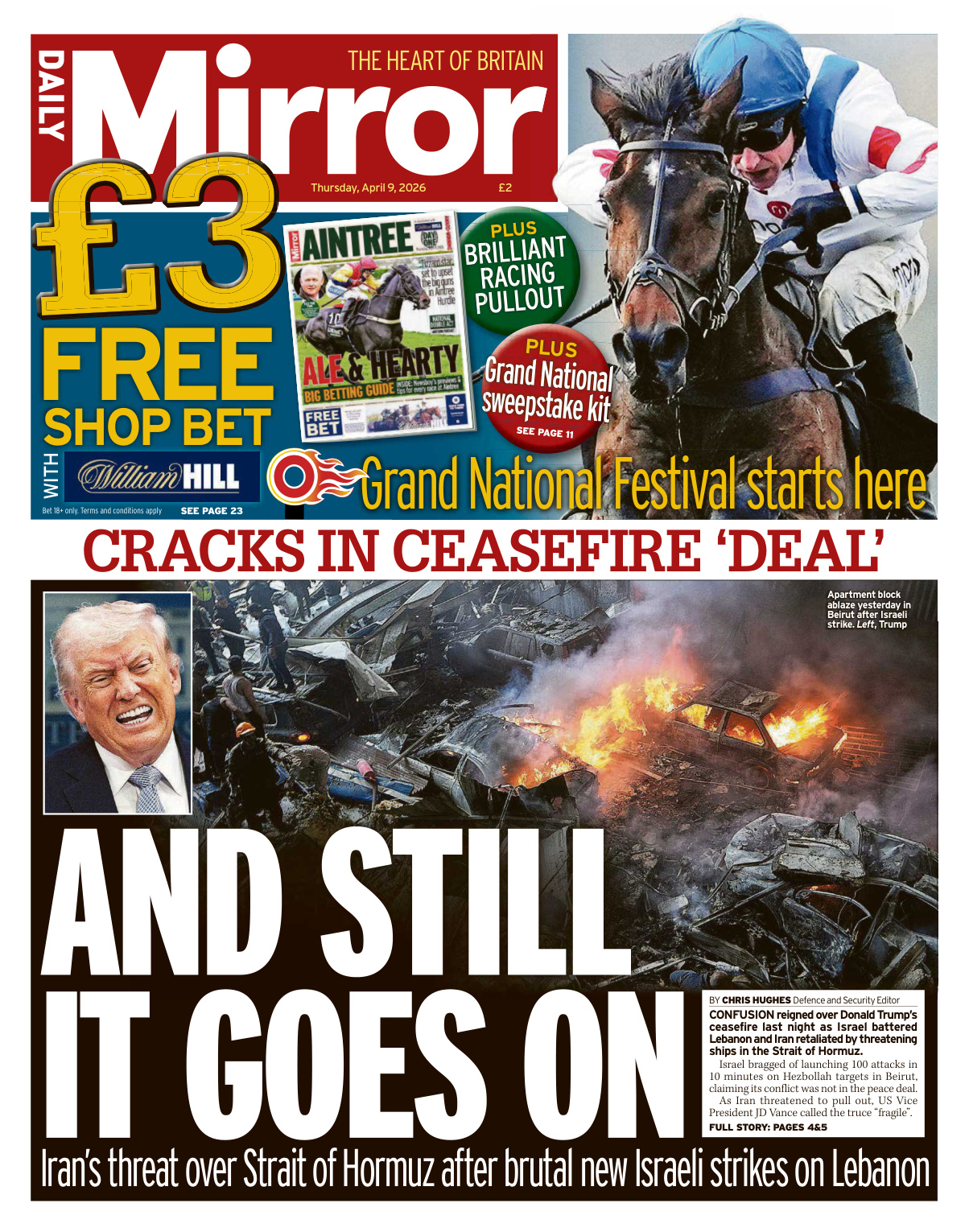 Daily Mirror April 09 2026 Daily Mirror Kitap Kapağı