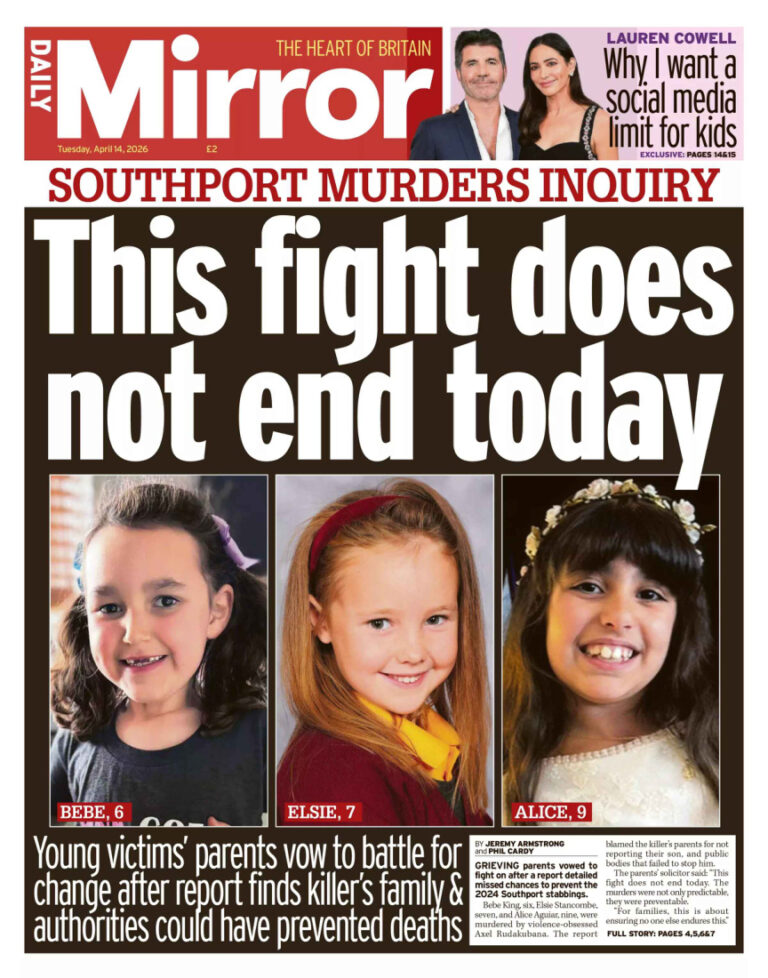 Daily Mirror April 14 2026 Daily Mirror Kitap Kapağı