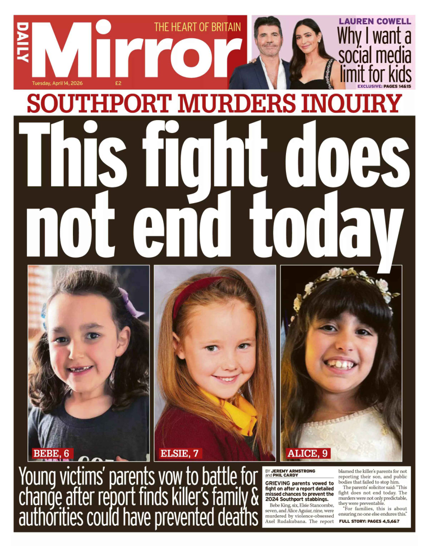 Daily Mirror April 14 2026 Daily Mirror Kitap Kapağı