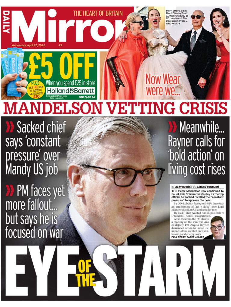 Daily Mirror April 22 2026 Daily Mirror Kitap Kapağı