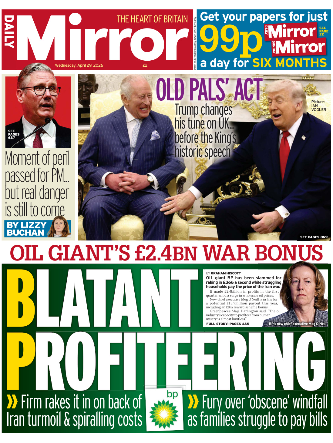 Daily Mirror April 29 2026 Daily Mirror Kitap Kapağı