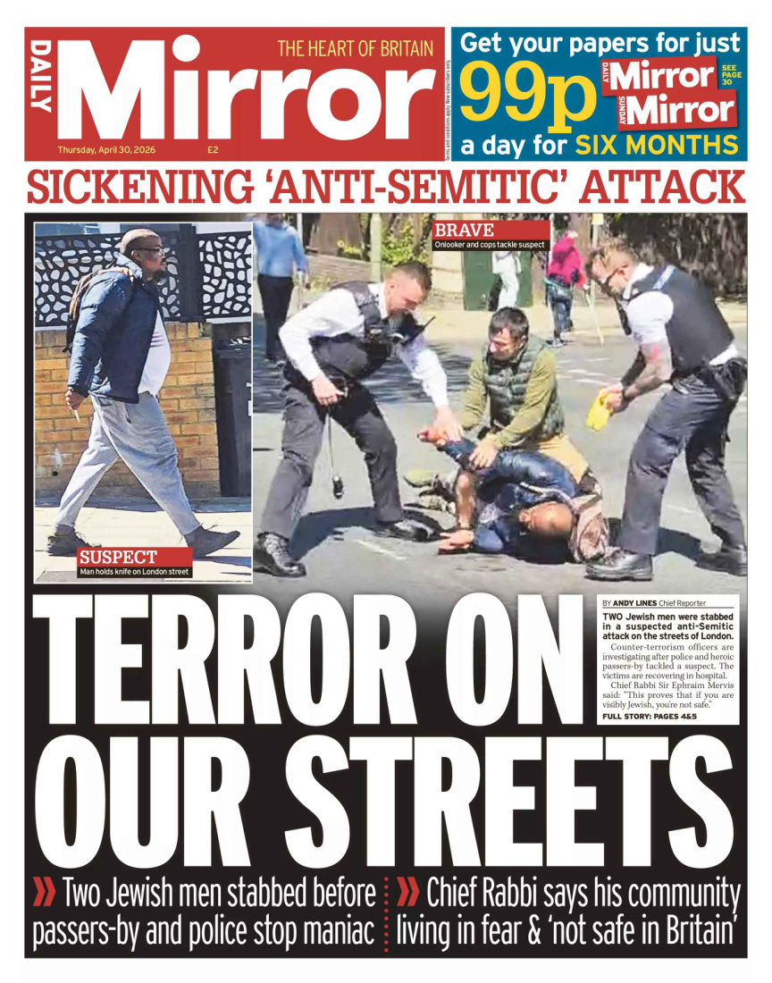 Daily Mirror April 30 2026 Daily Mirror Kitap Kapağı