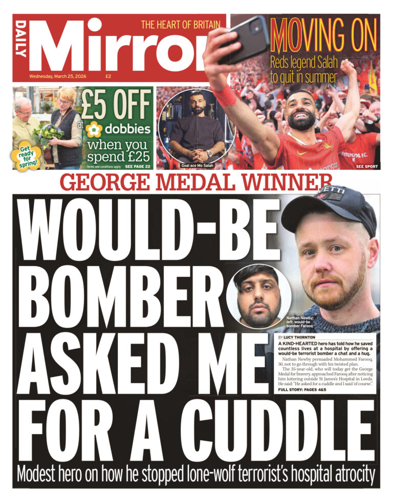 Daily Mirror March 25 2026 Daily Mirror Kitap Kapağı