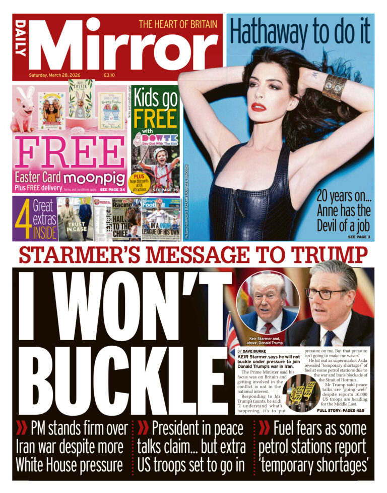 Daily Mirror March 28 2026 Daily Mirror Kitap Kapağı