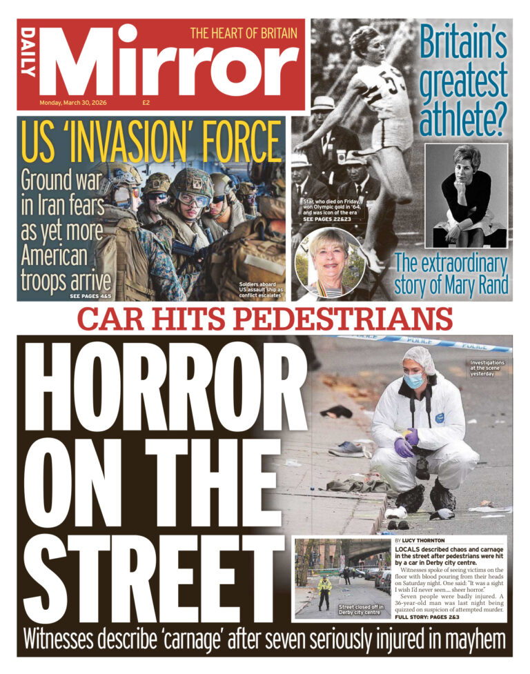 Daily Mirror March 30 2026 Daily Mirror Kitap Kapağı