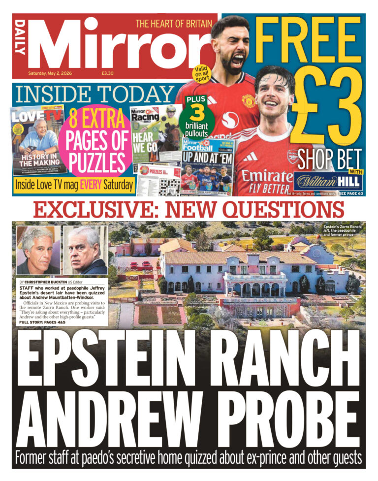 Daily Mirror May 02 2026 Daily Mirror Kitap Kapağı