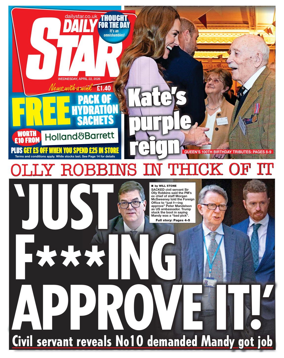 Daily Star April 22 2026 Daily Star Kitap Kapağı