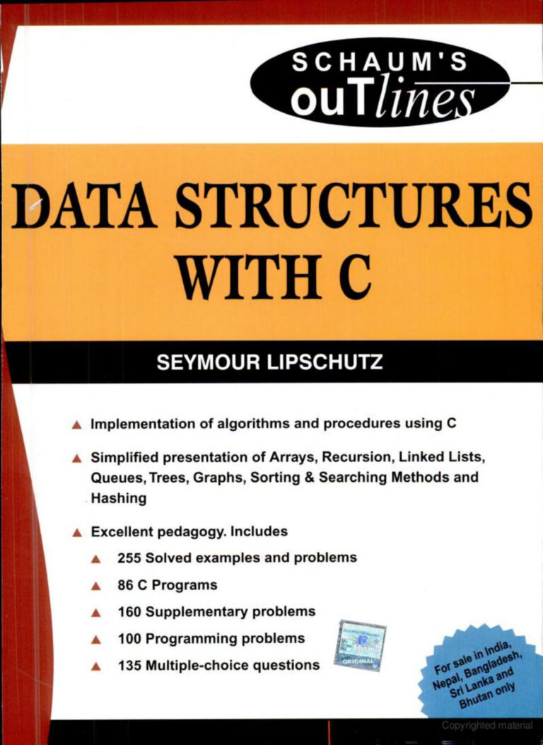 Data Structures with C Seymour Lipschutz Kitap Kapağı