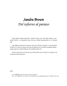 Del Infierno Al Paraiso Spanish Edition Brown Sandra Kitap Kapağı