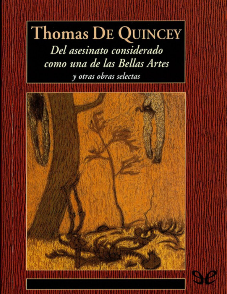 Del asesinato considerado como una de las bellas artes Spanish Edition Thomas de Quincey Kitap Kapağı