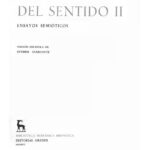 Del sentido II Ensayos semioticos version espanola de Esther Diamante Spanish Edition Algirdas Julien Greimas Kitap Kapağı