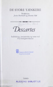 Descartes Danish Edition Poul Dalsgard Hansen Kitap Kapağı