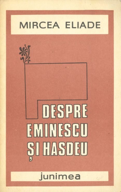 Despre Eminescu si Hasdeu Romanian Edition Mircea Eliade Kitap Kapağı