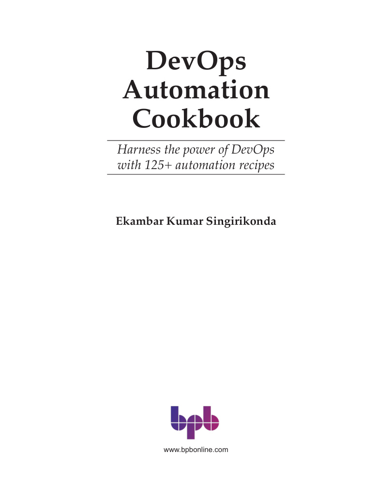 DevOps Automation Cookbook PDF Download