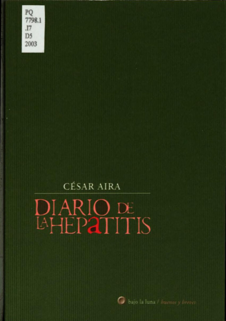 Diario de la hepatitis Spanish Edition Cesar Aira Kitap Kapağı