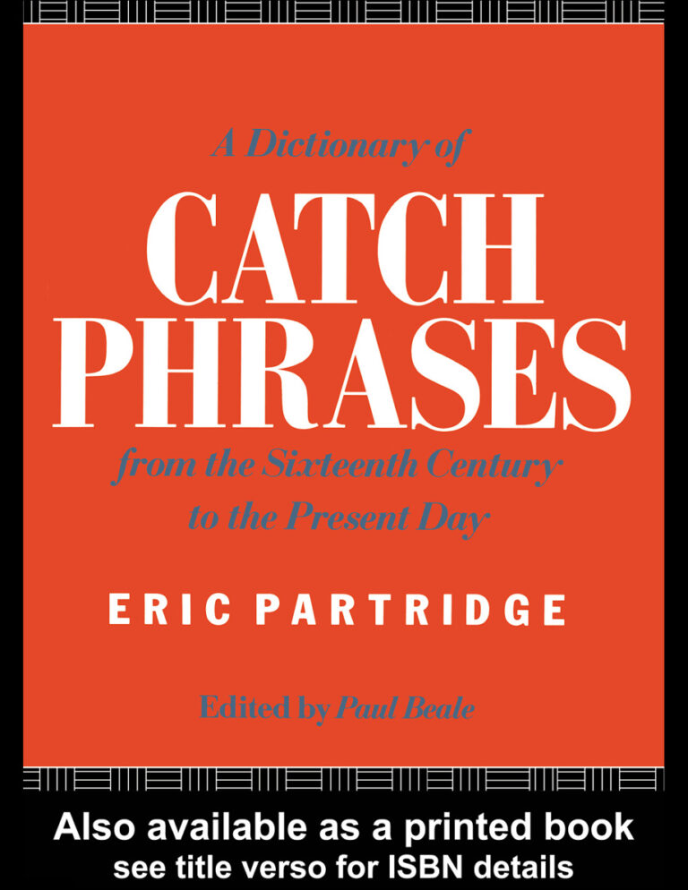 Dictionary of Catch Phrases Eric Partridge Kitap Kapağı