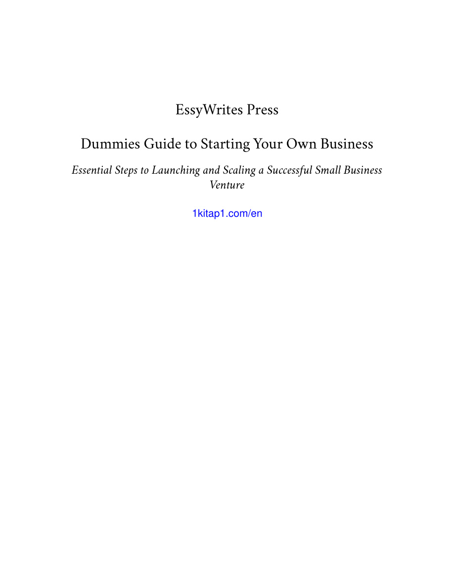 Dummies guide to starting your own business PDF Download