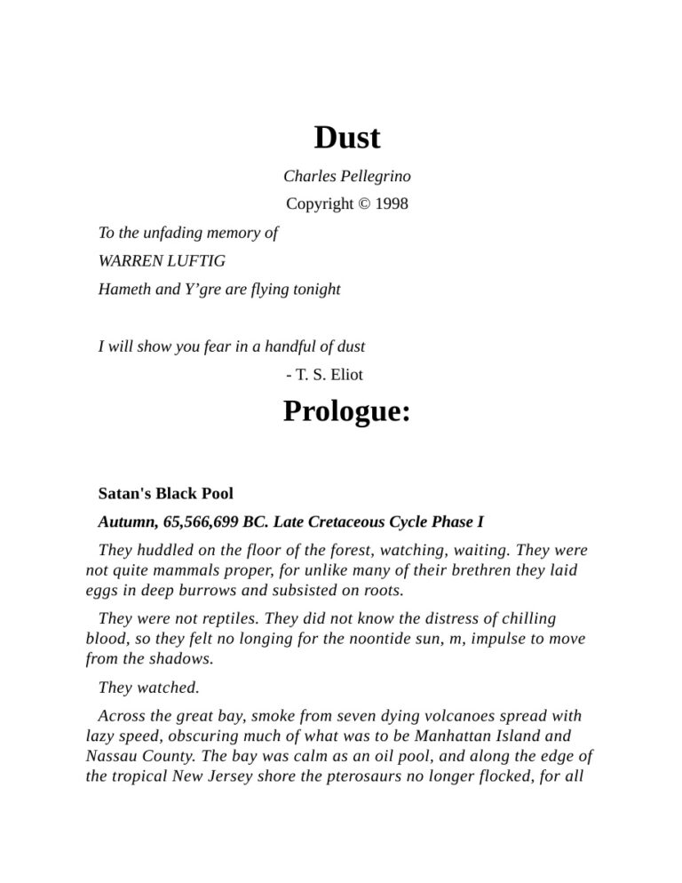 Dust Charles Pellegrino Kitap Kapağı