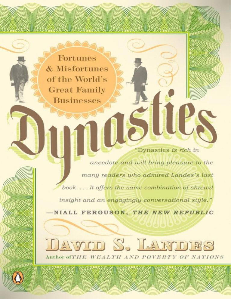 Dynasties Fortunes and Misfortunes of David S Landes Kitap Kapağı