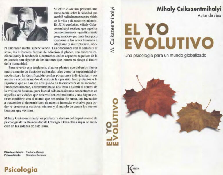 El Yo Evolutivo Una Psicologia para un Mundo Globalizado Spanish Edition Mihaly Csikszentmihalyi Kitap Kapağı
