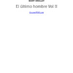 El ultimo hombre Vol II Spanish Edition Mary Shelley Kitap Kapağı