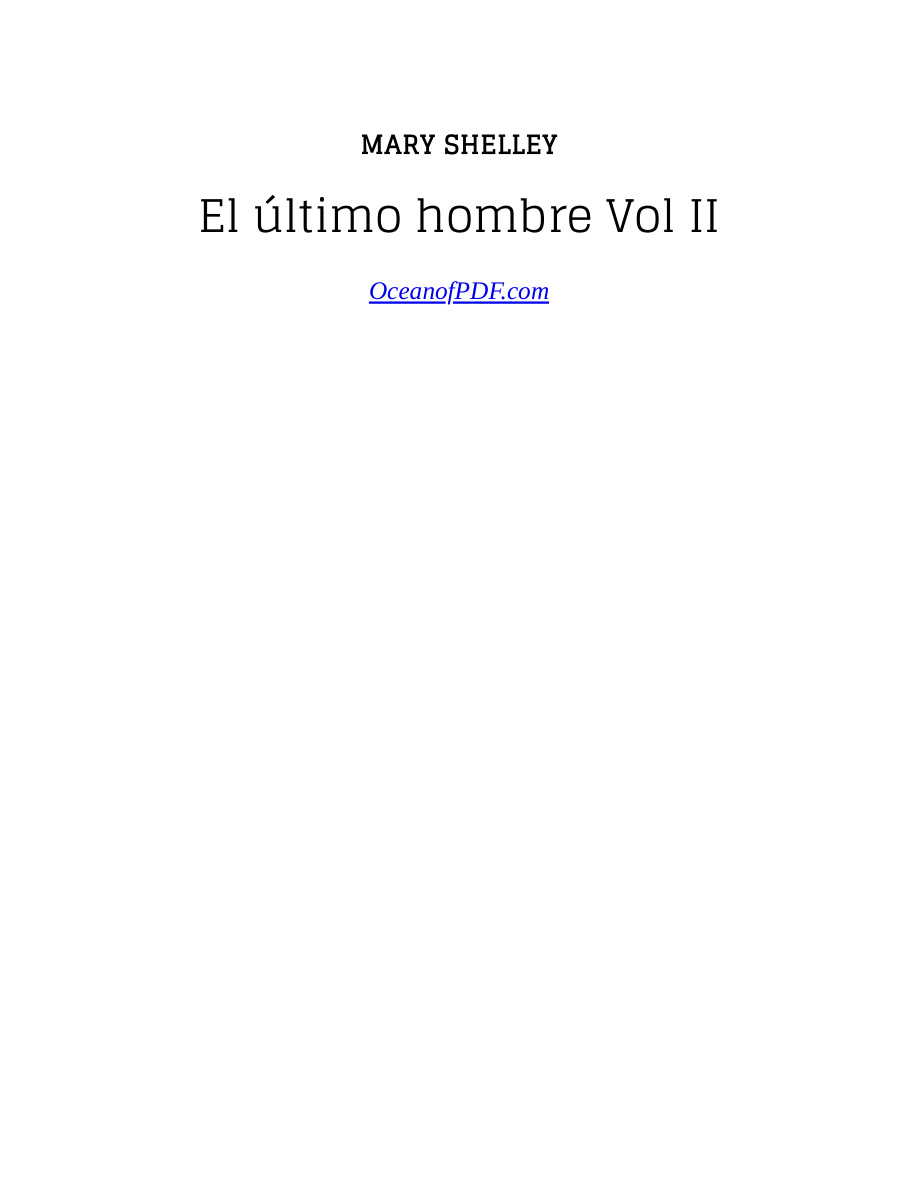El último hombre: Vol. II PDF Download