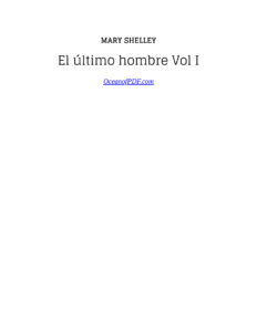 El ultimo hombre Vol I Spanish Edition Mary Shelley Kitap Kapağı