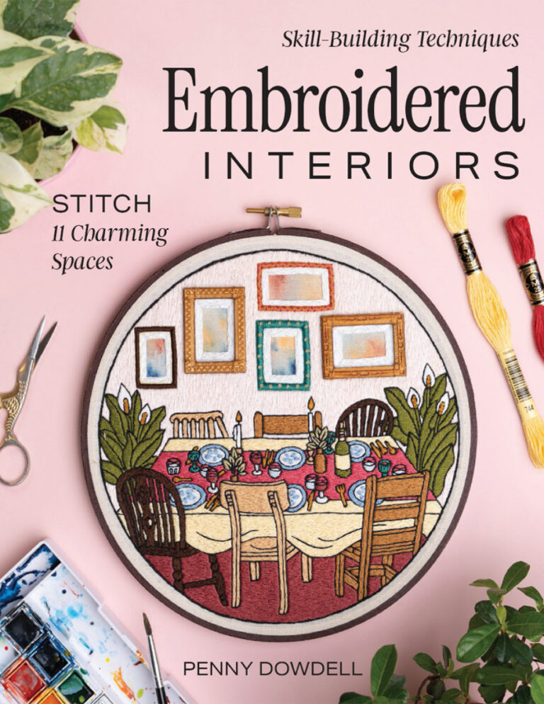 Embroidered Interiors Penny Dowdell Kitap Kapağı