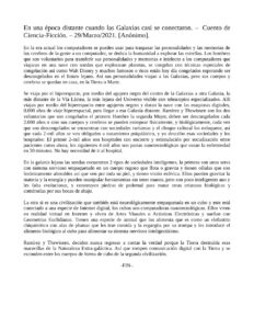 En una epoca distante cuando las Galaxias casi se conectaron Cuento de Ciencia Ficcion Spanish Edition Anonimo Kitap Kapağı