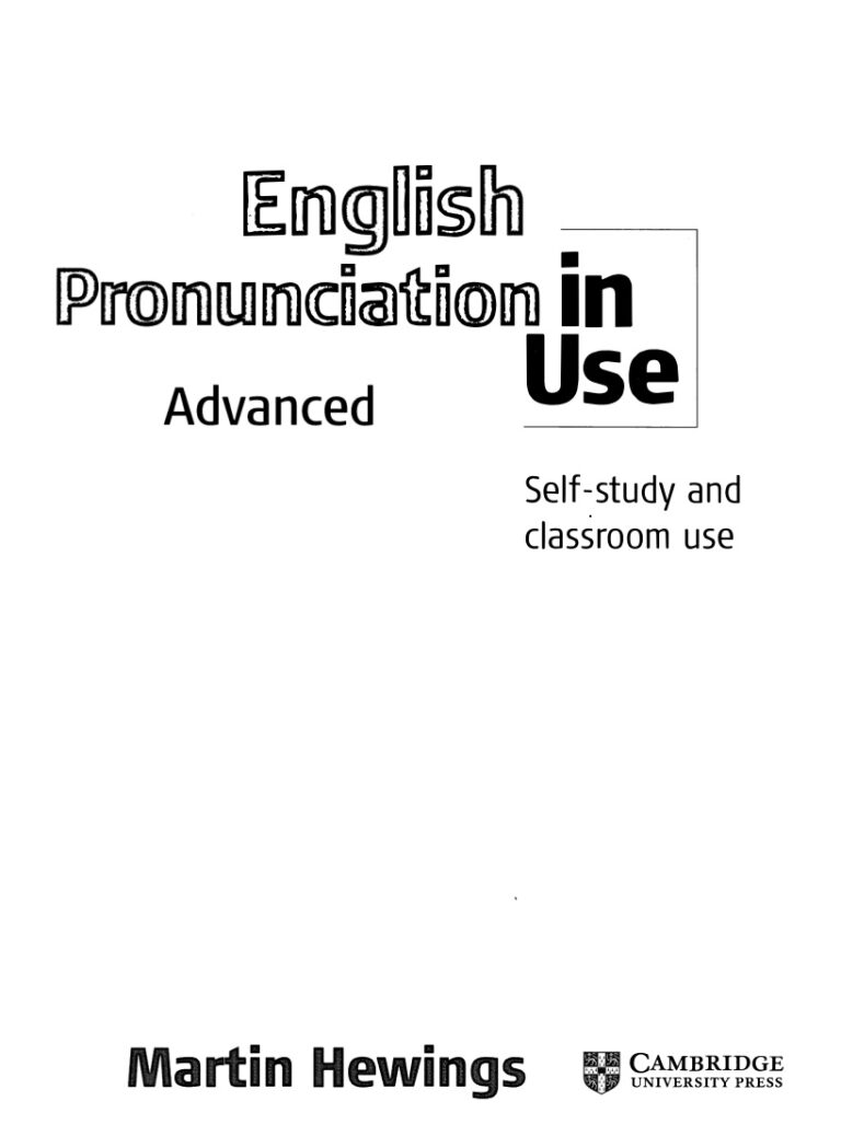 English Pronunciation in Use Cambridge Kitap Kapağı