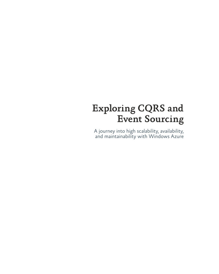 Exploring CQRS and Event Sourcing Kitap Kapağı