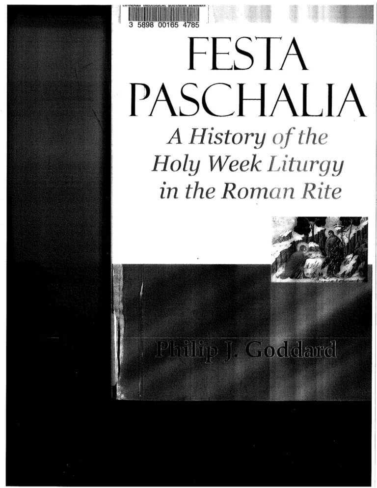 Festa Paschalia A History of the Holy Week Philip J Goddard Kitap Kapağı