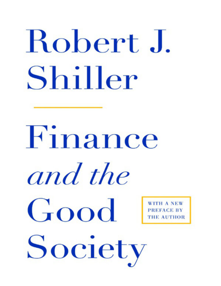 Finance and the Good Society Robert J Shiller Kitap Kapağı