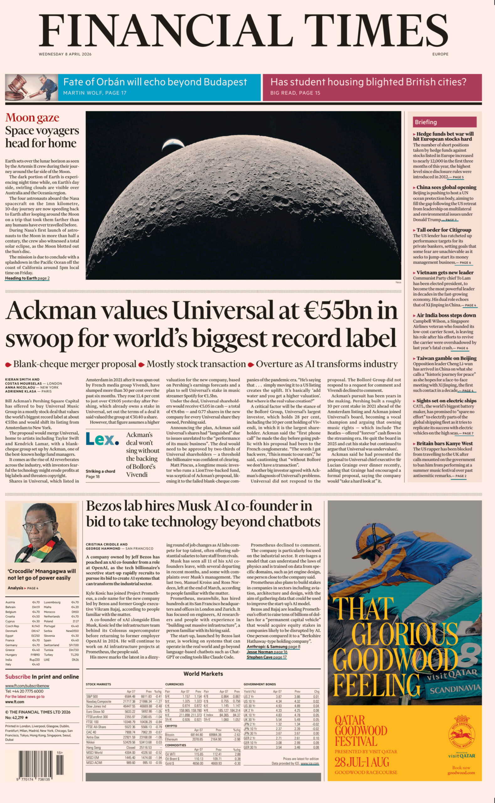 Financial Times Europe - April 08, 2026 PDF Download
